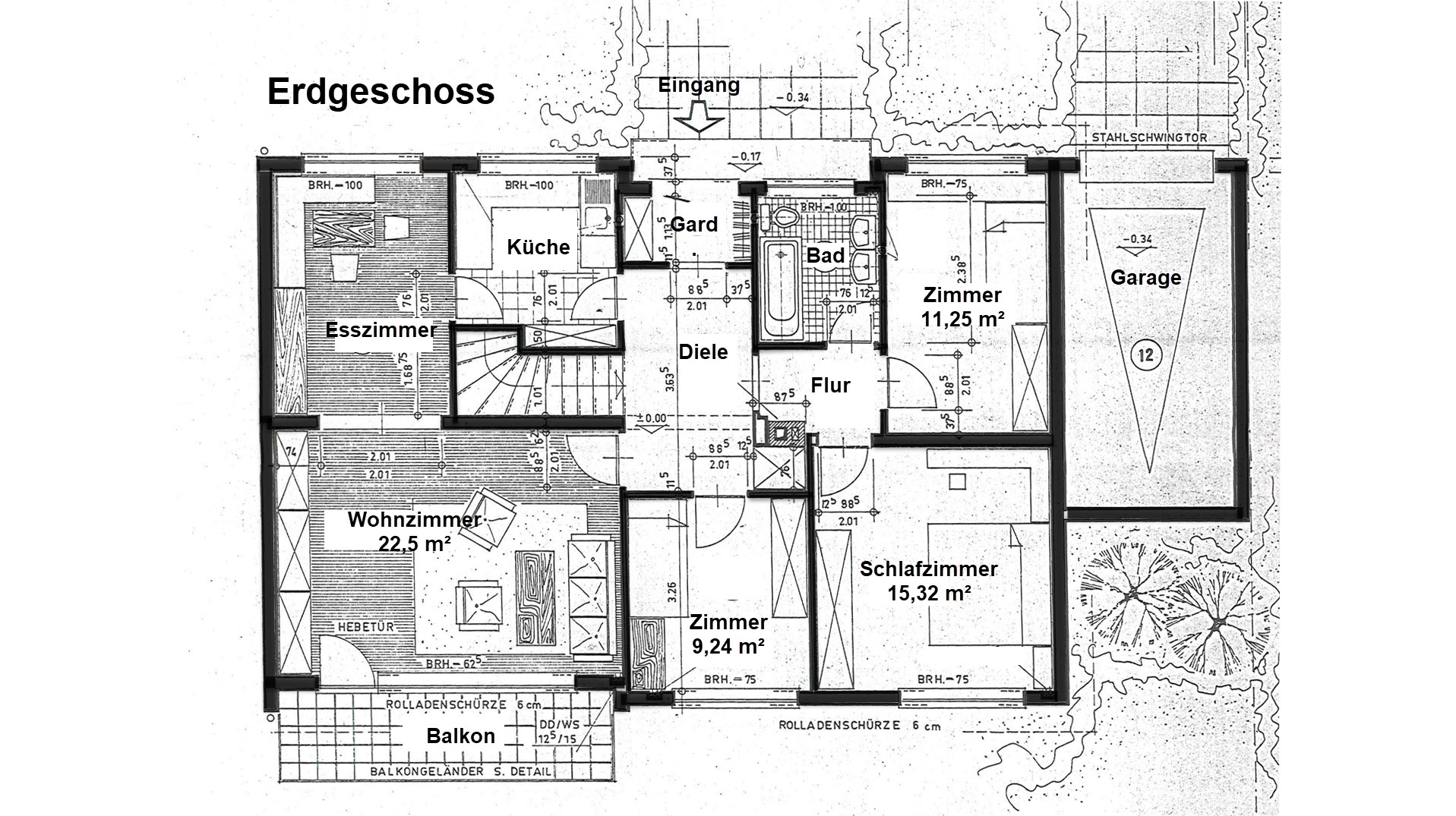 Wissen: EFH mit ELW und eingezäuntem Garten, Grundriss - Erdgeschoss